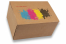 Caisse carton fond automatique - Illustration avec logo sur le recto  | Paysdesenveloppes.fr