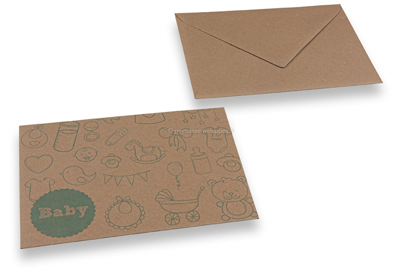 Papier recyclé : cartes, enveloppes, faire-parts