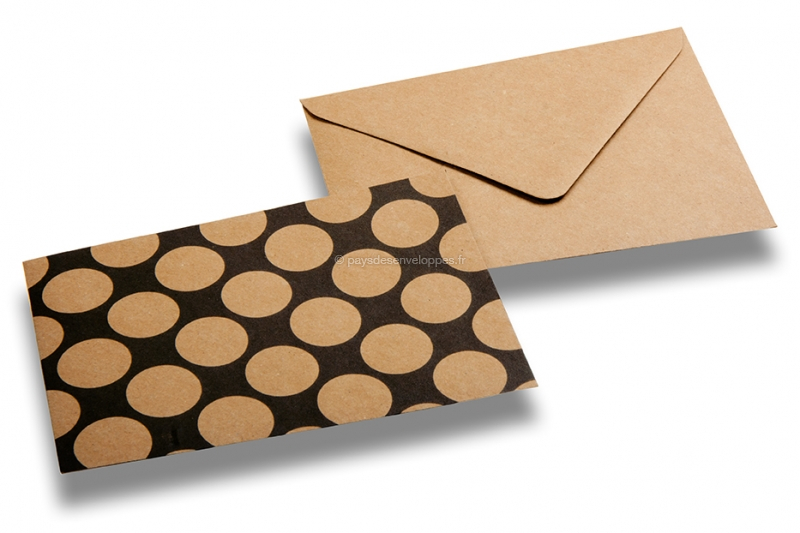 Enveloppes décoratives en papaier kraft - motifs ronds