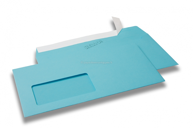 bleu ciel bleu clair avec patte auto-adhésive bleu bébé 220 x 110 mm 25 Enveloppes 