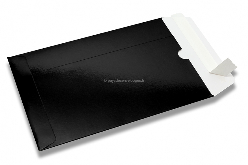 Enveloppes carton brillant - Noir
