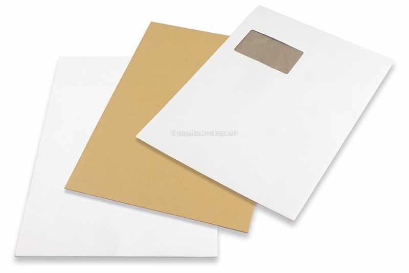 Enveloppe Kraft blanc pré-casée 220 x 320 mm 25 pcs Oxford chez