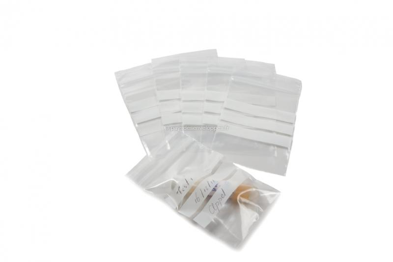 Sachet plastique avec zip (Lot de 100)