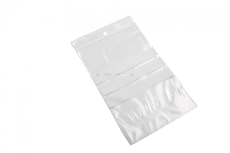 Sachets PE ZIP Sachet zip 80x120 50µ bande blanche - Achetez en