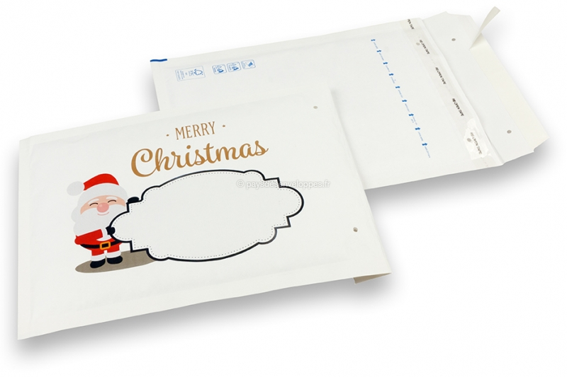 Cadeaux De Noël Enveloppés Dans Un Fond Blanc.