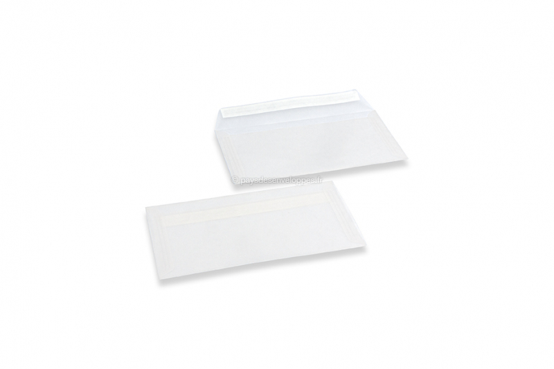 Enveloppes blanches transparentes - 110 x 220 mm