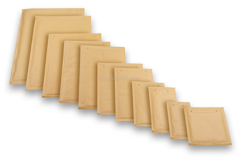 Enveloppes à bulles kraft marron (80 grs.)