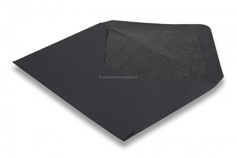 Enveloppes doublées noir - doublure noir