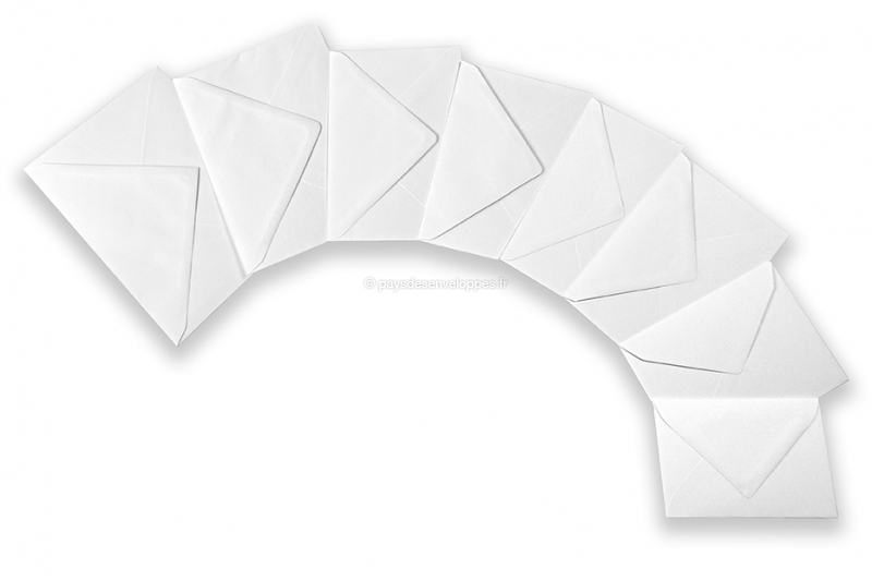 50 enveloppes longues DIN blanches 110x220mm 100g Lessebo Smooth White rabat droit adhésiv sans fenêtr idéales pour imprimés prospectus messages courts 