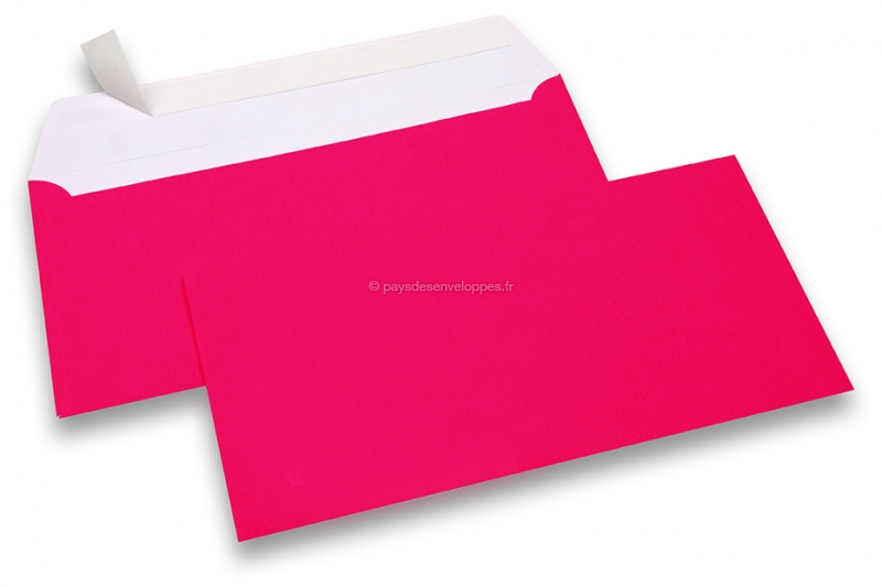 Enveloppes fluo - rose, sans fenêtre