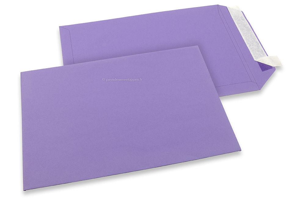 Enveloppes papier colorées - Violet, 229 x 324 mm