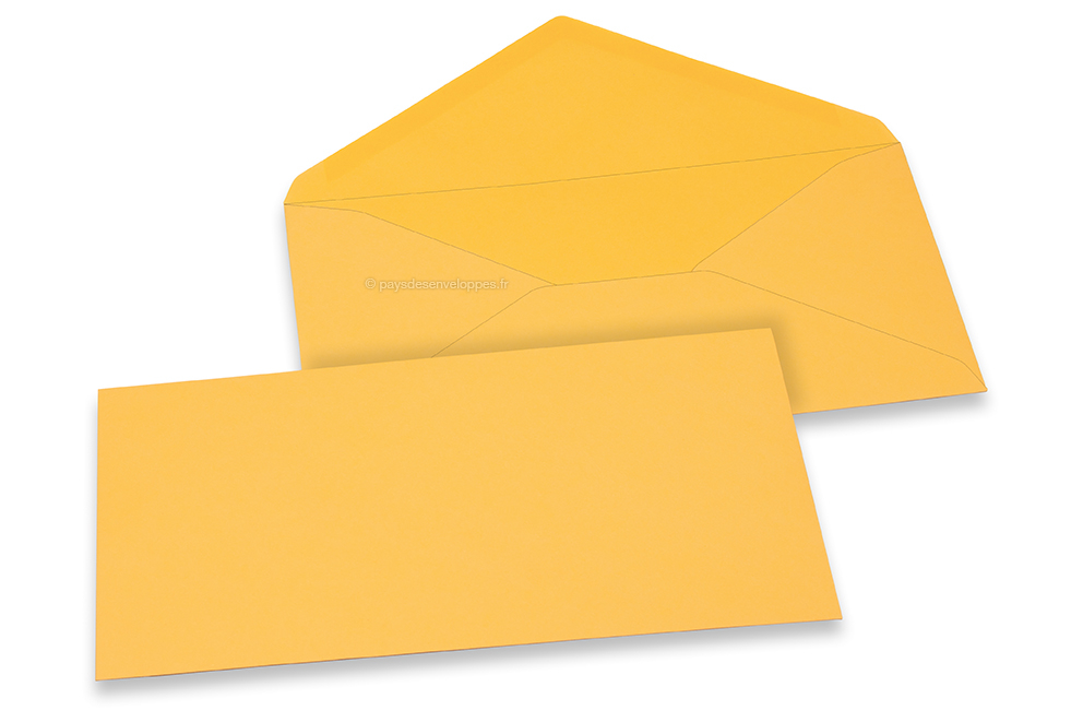 Enveloppes colorées pour cartes de voeux - jaune or, 110 x 220 mm