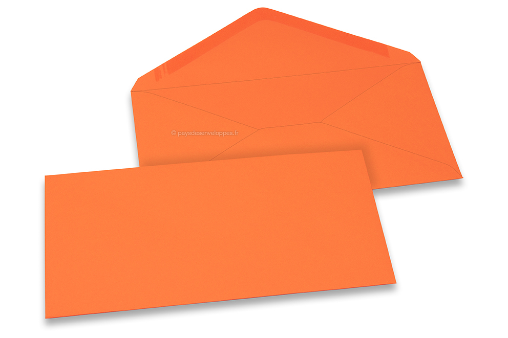 Enveloppes colorées pour cartes de voeux - orange, 110 x 220 mm