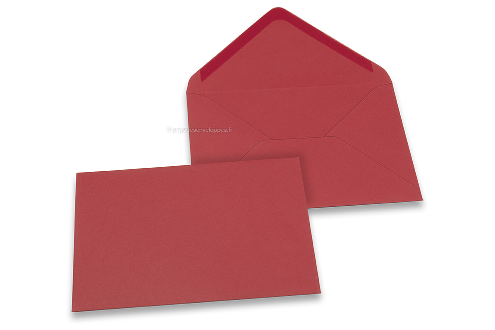 Enveloppes colorées pour cartes de voeux - rouge foncé, 114 x 162 mm