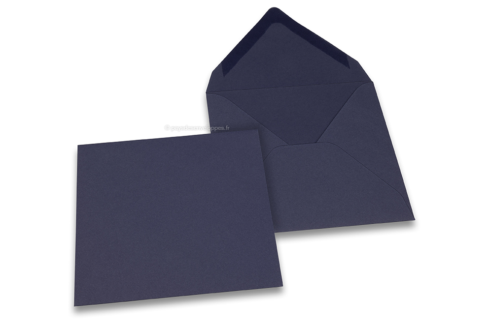 Enveloppes colorées pour cartes de voeux - bleu foncé,, 155 x 155 mm