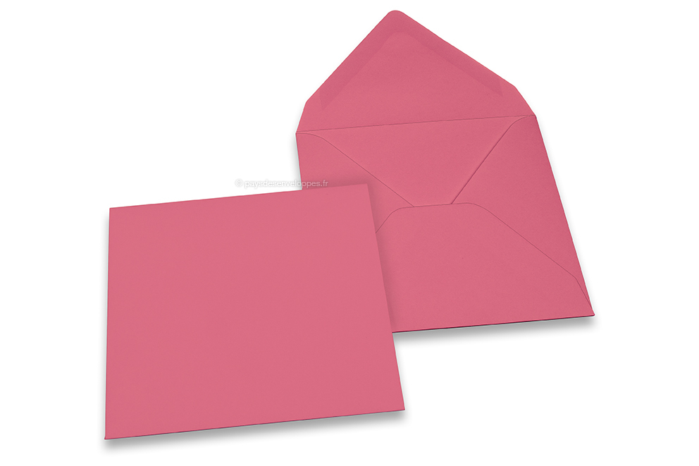 Enveloppes colorées pour cartes de voeux - rose, 155 x 155 mm