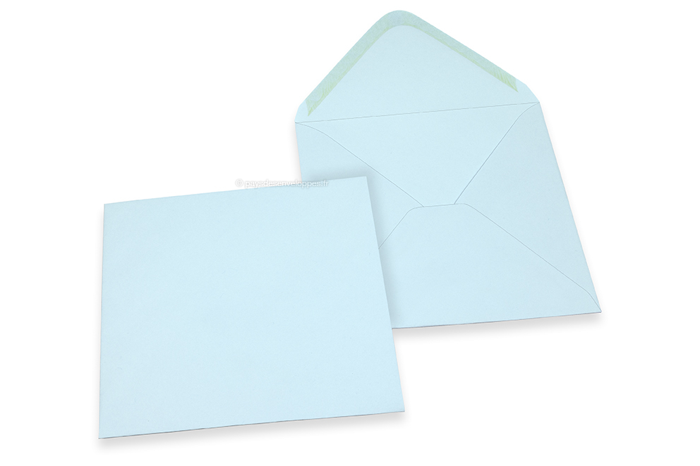 50 enveloppes carrées Bleu océan 15 x 15 cm : : Fournitures de  bureau