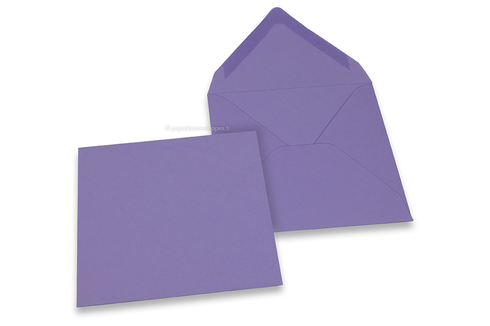 Enveloppes colorées pour cartes de voeux - violet, 155 x 155 mm
