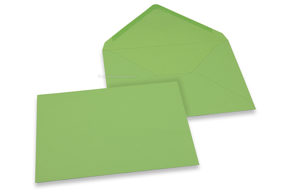Enveloppes colorées pour cartes de voeux  - vert pomme, 162 x 229 mm