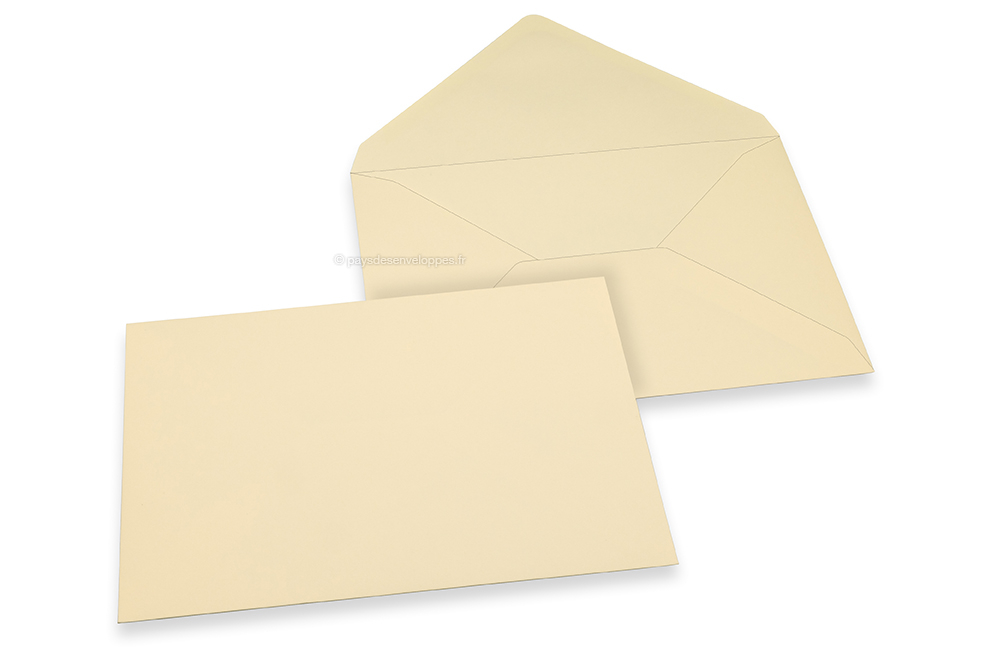 Enveloppes colorées pour cartes de voeux - blanc ivoire, 162 x 229 mm