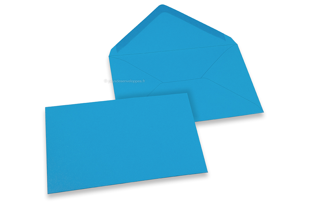 Enveloppes colorées pour cartes de voeux - bleu océan, 125 x 175 mm 