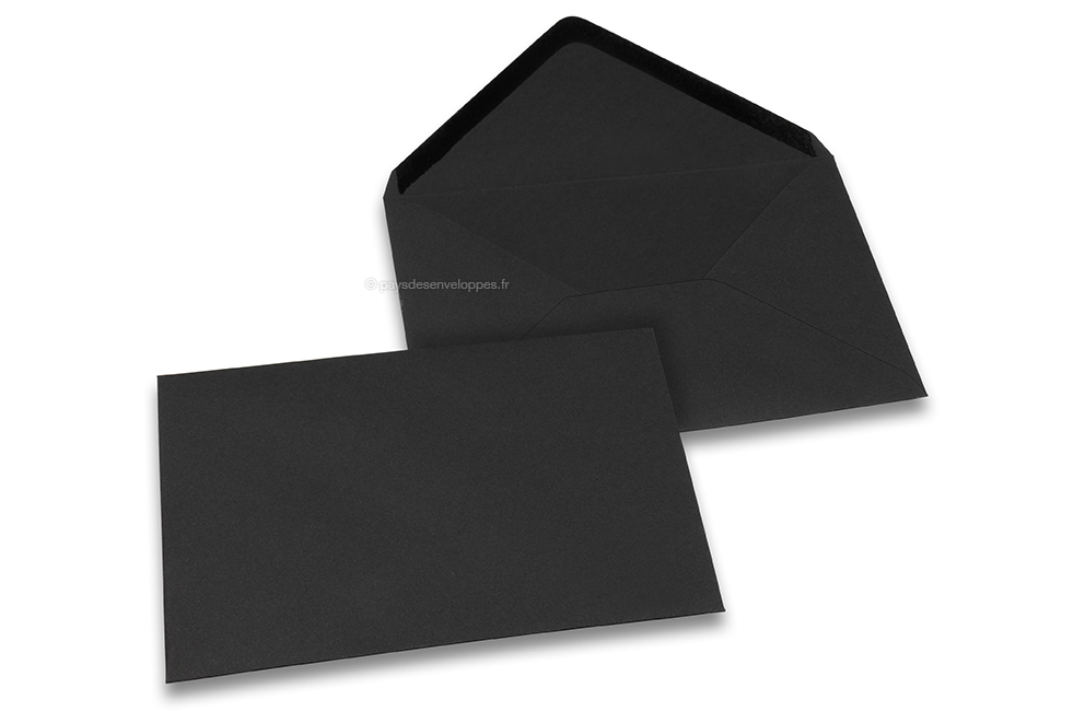 Enveloppes colorées pour cartes de voeux - noir, 125 x 175 mm