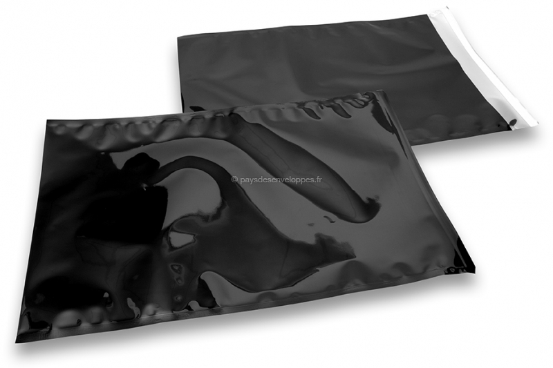 Enveloppes aluminium métallisées colorées - noir 229 x 324 mm