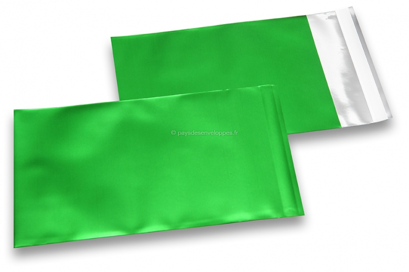 Enveloppes aluminium métallisées mat - vert 114 x 162 mm
