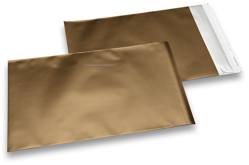 Enveloppes aluminium métallisées mat - bronze 180 x 250 mm