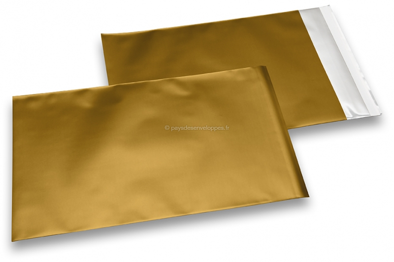 Enveloppes aluminium métallisées mat - or  230 x 320 mm