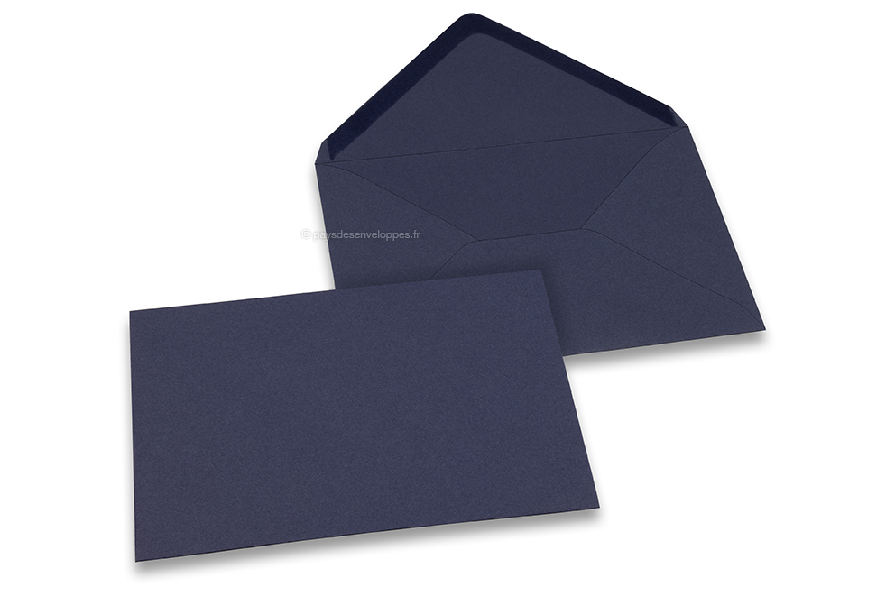 Enveloppes colorées pour cartes de voeux - bleu foncé, 125 x 175 mm