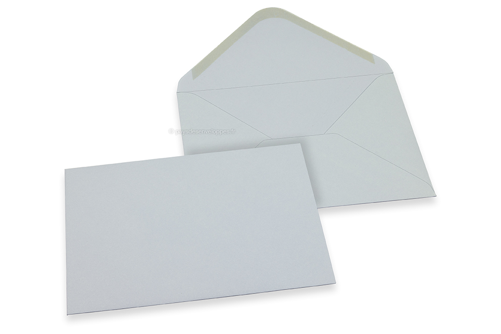 Enveloppes colorées pour cartes de voeux - gris clair, 133 x 184 mm