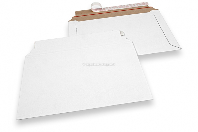 Pochette d'expédition carton blanc format A3 - 310 x 445mm