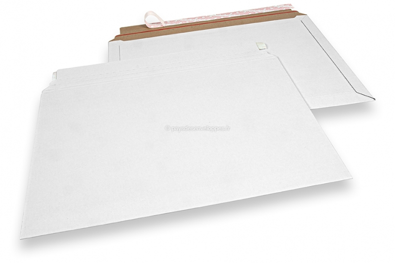 Enveloppes carton ondulé blanc - 375 x 520 mm