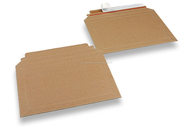 PS.263 marron Enveloppes d'expédition en carton complet Format A4 remplissage transversal Plat : 315 x 240 mm / 280 x 190 x 50 mm 