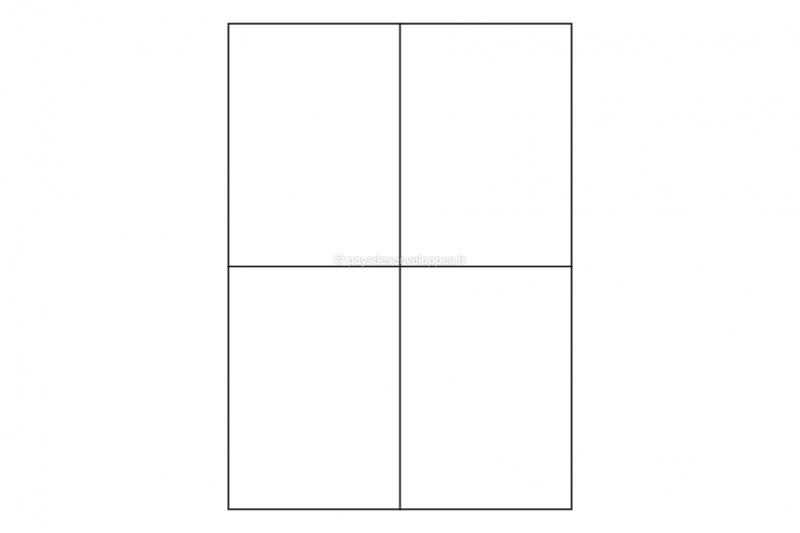 Étiquettes pour imprimante laser (blanc) - 4 pièces par planche