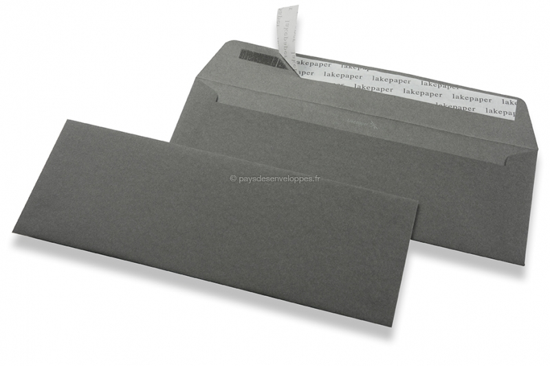 Gmund Lakepaper enveloppes The Kiss - Anthracite: Neck