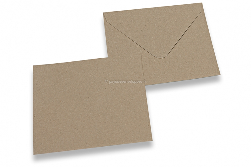 Enveloppes recyclées pour cartes de voeux - 130 x 130 mm