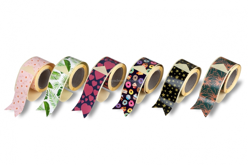 Sceau autocollant long préimprimé