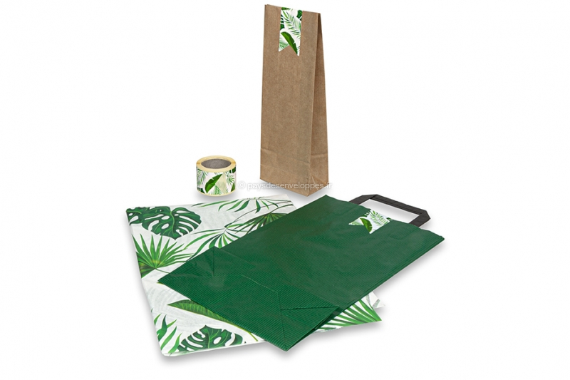 Sceau autocollant long préimprimé - jungle