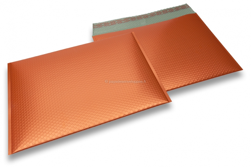 Enveloppes à bulles ECO métallisées mat colorées - orange 320 x 425 mm