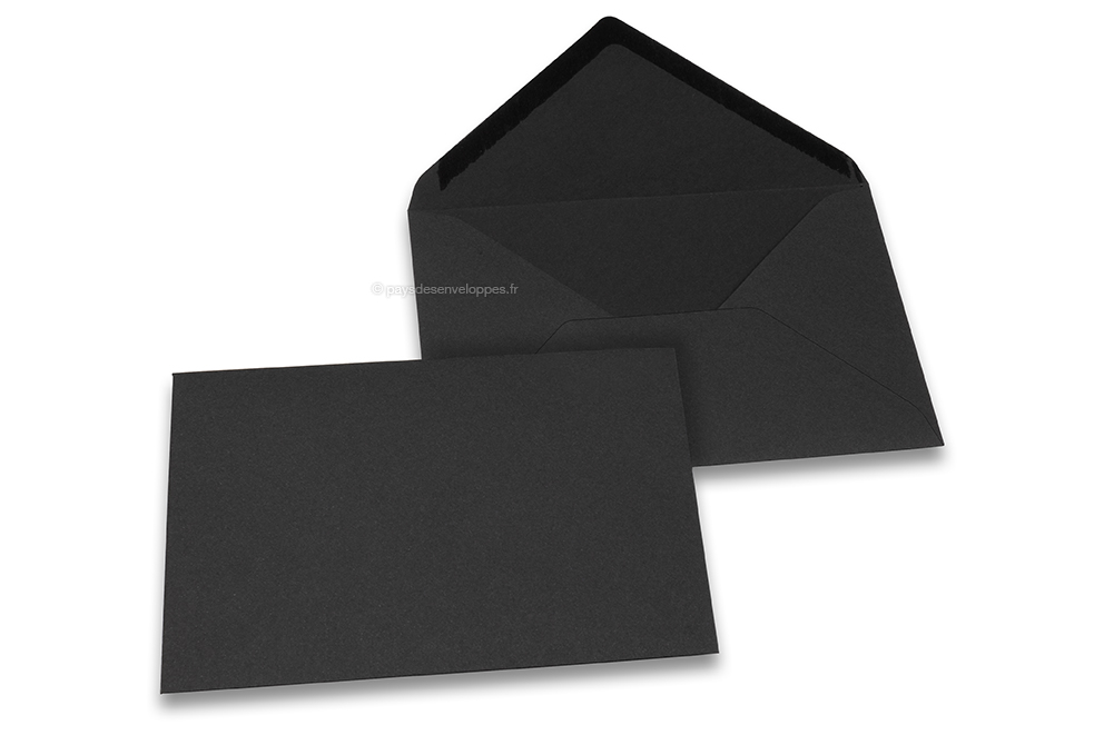 Enveloppes recyclées - noir moucheté 114 x 162 mm