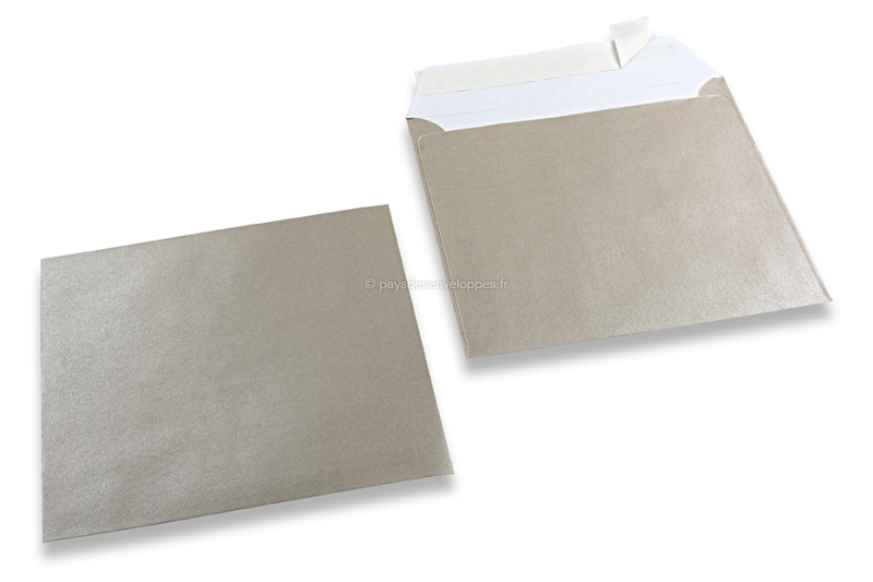 Enveloppes luxe argent carré Ref. ENVAK