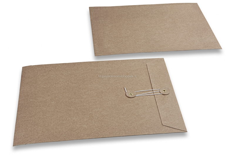 Enveloppes à fermeture Japonaise - 229 x 324 mm, kraft brun