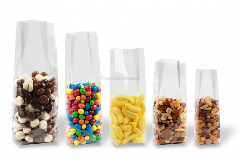 Petit sac en plastique pour bonbons, emballage jetable apte au contact  alimentaire.