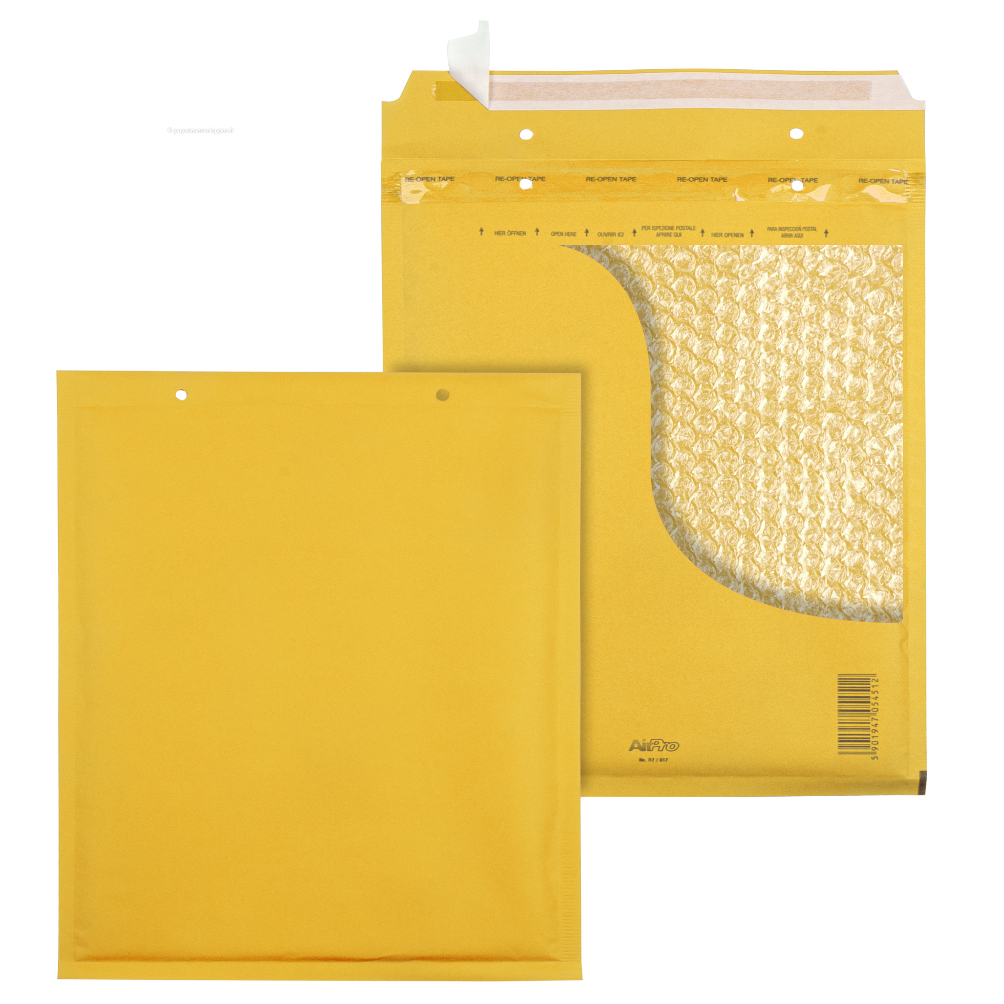 Enveloppe à Bulle D1 Dimensions Intérieures 180 X 260mm Extérieures 200