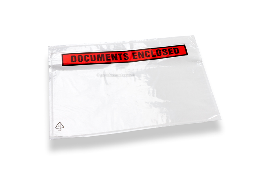 Pochette porte-documents adhésive transparente RAJA Eco 225x165 mm, lot de  1000. - Enveloppes spécifiques, Chronopost