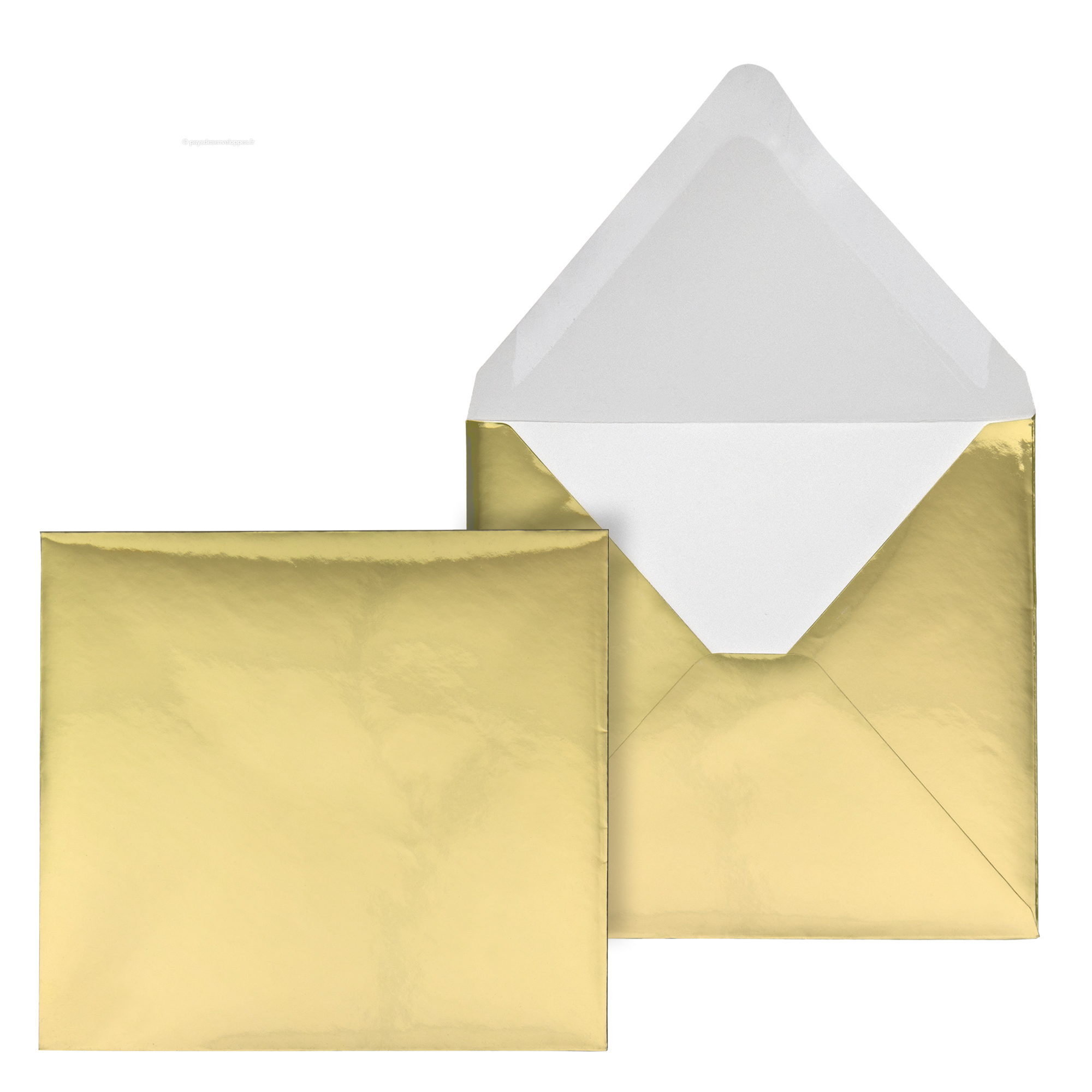 100 Enveloppes Dorées Métallisées DIN Long 11x22 Cm – Fermeture Adhésive – Pour Invitations Mariage & Noël