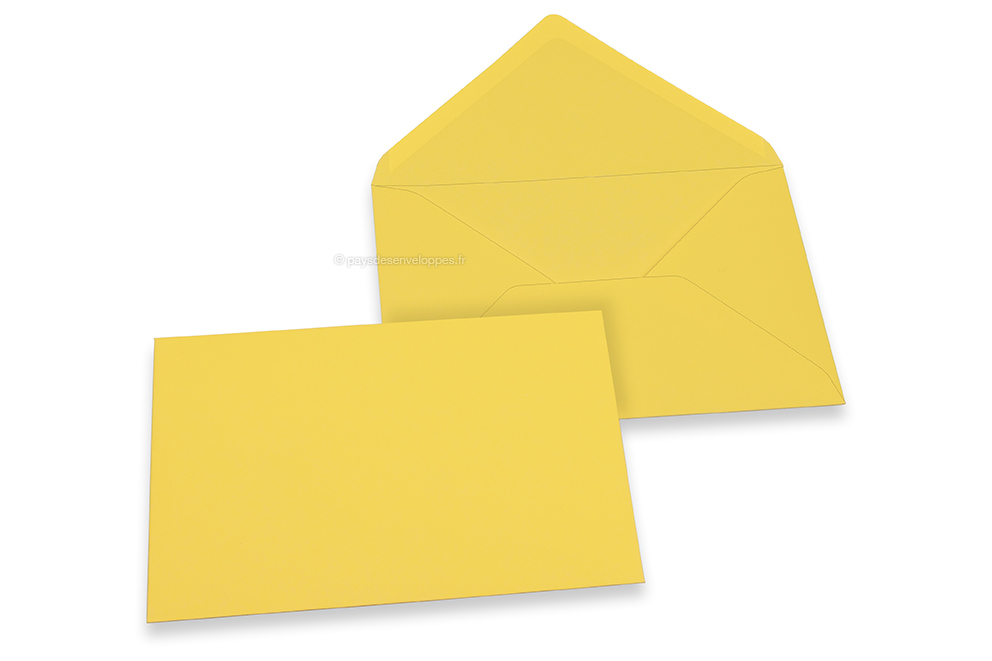 Enveloppes colorées pour cartes de voeux - jaune bouton d'or, 114 x 162 mm