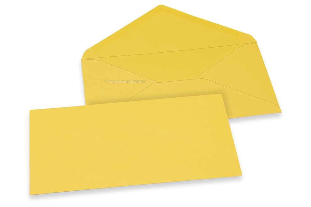 Enveloppes colorées pour cartes de voeux - jaune bouton d'or, 110 x 220 mm